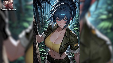The Amazon Got Lost in the Jungle but Entered Into a Depraved Sexual Relationship with a Military Man, the Amazon Is a Whore, Leona Heidern Sex mercenary The King of Fighters