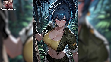 The Amazon Got Lost in the Jungle but Entered Into a Depraved Sexual Relationship with a Military Man, the Amazon Is a Whore, Leona Heidern Sex mercenary The King of Fighters