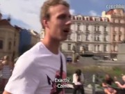 CZECH HUNTER 380 - Fit Blonde Twink Eats Cock Like He Licks His Ice Cream