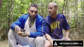 Heteroflexible Buddies Skyy Knox Tony D'Angelo Jerk Off Try Anal On Camping Trip