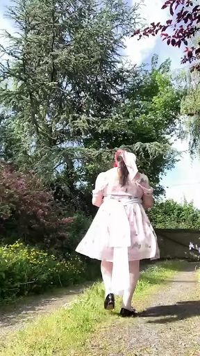 In an outfit with a little babydoll dress for a day
