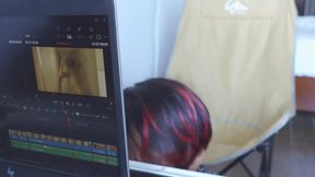Real couple: Asian GF sucks cock under desk at work