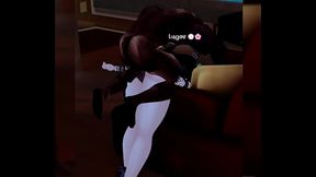 Sexo con gran polla negra en IMVU