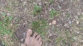 I get my bare feet dirty in nature, and then I wash them in the shower with gentle foam...