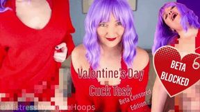 Valentine's Day Cuck Task Music Version - Beta Censor Edition - Female Domination Cuckolding Submissive Task with Femdom Brat Mistress Mystique - MP4