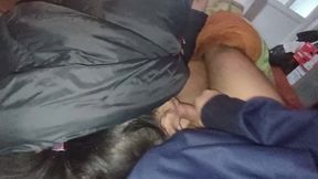 I'm sick in bed and my boyfriend fucks me in the mouth to give me his cum to get better