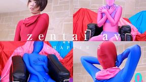 “Zentai AV” – Chapter 2: Triple-Layer Zentai Over Pantyhose & 3 Tight Sports Uniforms