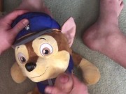 Cumming on Paw Patrol Chase plush