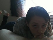 SophieEllie sucks and licks my dick until im satisfied. Cum shot. Feet.