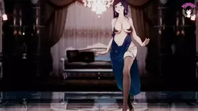 Sexy Dance In Hot Dress (3D HENTAI)