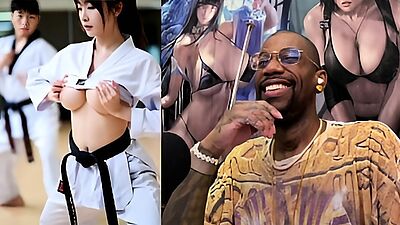 Big Breast Japanese Babes Stripping Down And Showing Their Fat Milky Sweaty Tits As They Train, AI Generated