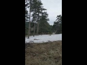 Interracial Icy Foresy Outdoor Fuck In One Of Aspen Colorado Parks!!!!!!!