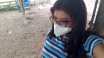Seductive widow fucks her stepson on the farm