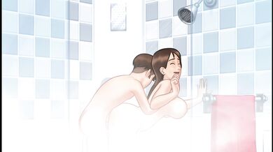 Hot stepmom provokes her favorite collagen to fuck her doggy-style in the bathroom - summertime saga