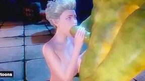 Anime Monster Taking Down Babe with Wild Fucking Performance
