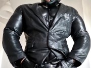 Muscle Suit Cosplay - powerfull Cumshout - Leather fetish