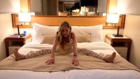 Stretching On the Ship with Bare Feet and Hanging Out as Your Girlfriend