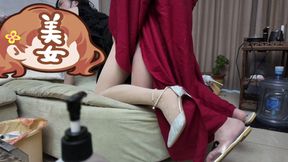 Slutty Asian Femboy in Qipao Gets Red Ass Spanking, Deep Doggy Pounding & Merciless Fucking Machine Training