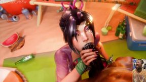 Slutty Fucking Ass Psylocke Deepthroats a BBC at the Beach, Honoka Big Breast Paizuri Cumshot Facial