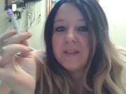 Topless smoking short joi