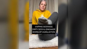 Vaping Goddess Dirty Socks & Nike Sneakers Worship Humiliation Compilation