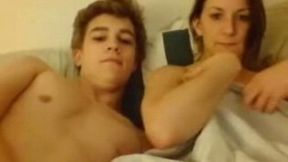 My fuckbuddy gives me a handjob and shows me her cock-riding skills