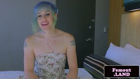 Alt femboy beauty toys her ass and jerks off