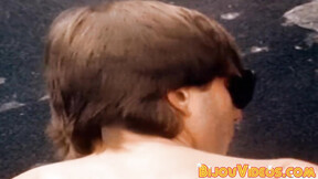 Stud tugs on his shaft until it erupts with a bunch of cum