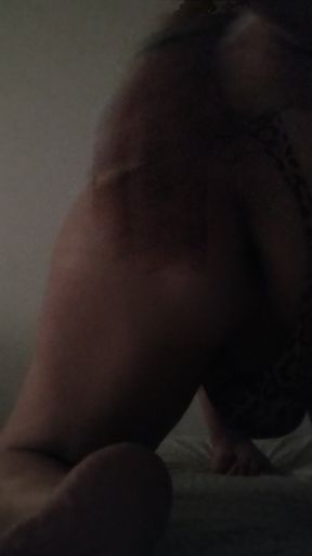 In a Leopard Thong Fingering Me