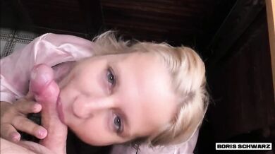 Old man creampies young blonde teen hard in her tight pussy