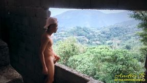 Masturbating Offf & Cumming in an Open & Abandoned Palace Beside the Highway