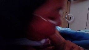 I wake him up with a delicious homemade blowjob real amateur