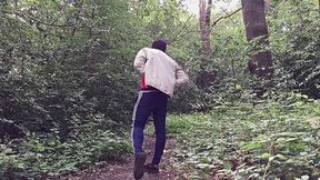 Walking Commando Swinging It and Then a Show off
