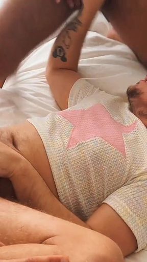 Three Hung Dads Take Turns Fucking My Ass and Throat Part1