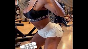 Gracyanne Barbosa linda demais academia shorts branco delicia  2