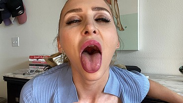 MILF Next Door Tells You How To Stroke Your Hard Cock Over Tea