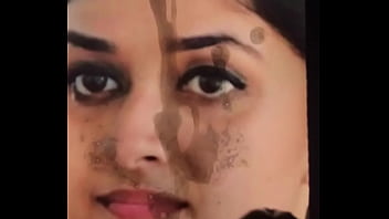 Keerthi suresh cumtribute and spit