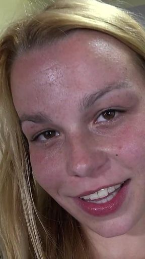 Blonde Casting Girl Takes Intense DP and Cock Sucking