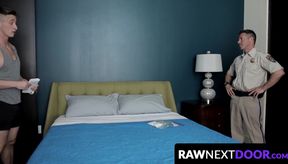 RawNextDoor.com - Hung policeman Dean Phoenix sticks his dick in Scott Demarco's croo