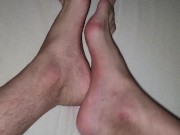 Tired after long walking need foot massage