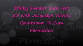 Stinky Sneaker Sock Feet JOI with Jacquelyn Velvets CUM