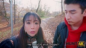 Petite Japanese Tourist Sakura Jumped On A Strangers Cock In Front Of Her Bf