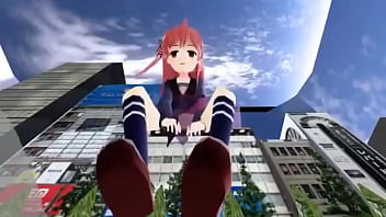 MMD Giantess tiny try to escape (with sound)