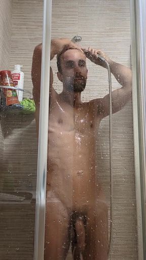 Having a Hot Shower and Showing My Open Ass