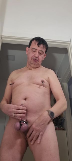 Bound penis and balls