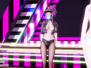 MMD BABYMONSTER - FOREVER - Ahri, Akali, Evelynn Hot Kpop Dance League of Legends Manga Uncensored 4K 60FPS