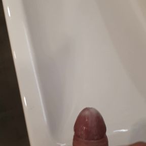 A lot of cum with pressure into my washbasin