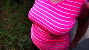 Outdoor Breast Slapping: Explicit Rough Talk