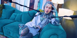 I talk about S - Shame - ASMR podcast SFW talking goth skinny girl dreadlocks tattoo model inked girl