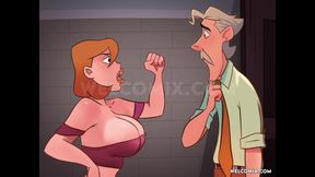 MILF with big tits gets her ass fucked in cartoon land